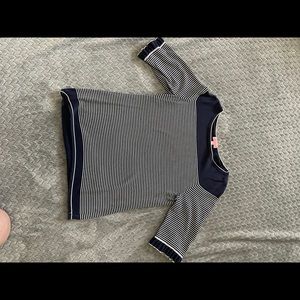 Lilly Pulitzer striped shirt sleeve sweater